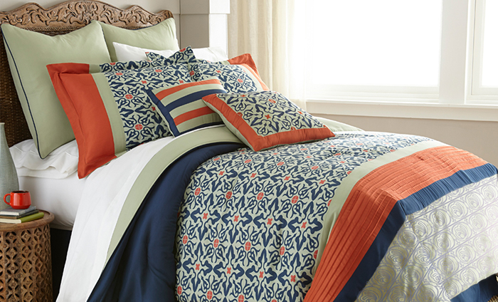 go to 8 piece Embroidered comforter set Daria 